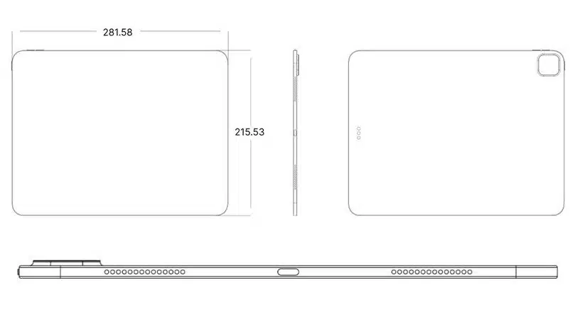 iPad Pro 13-inch CAD render