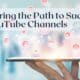 illustration with the words exploring the path to success of youtube channels