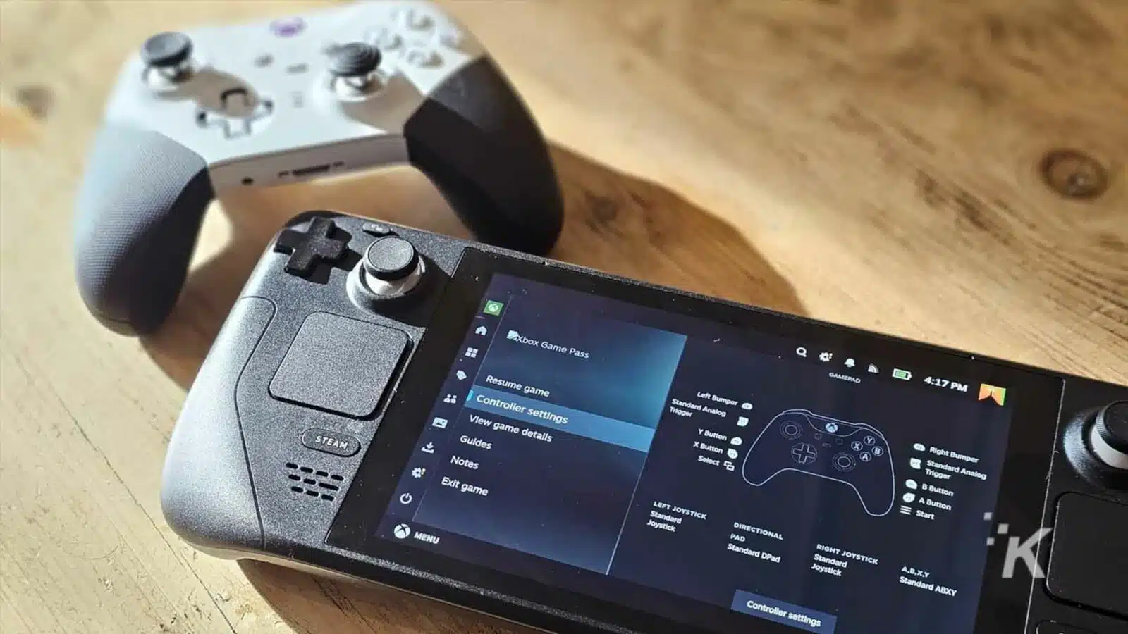 Xbox Elite controller on Steam Deck