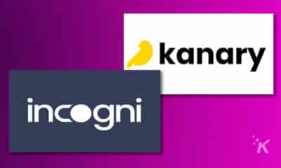 Incogni kanary logos in purple background