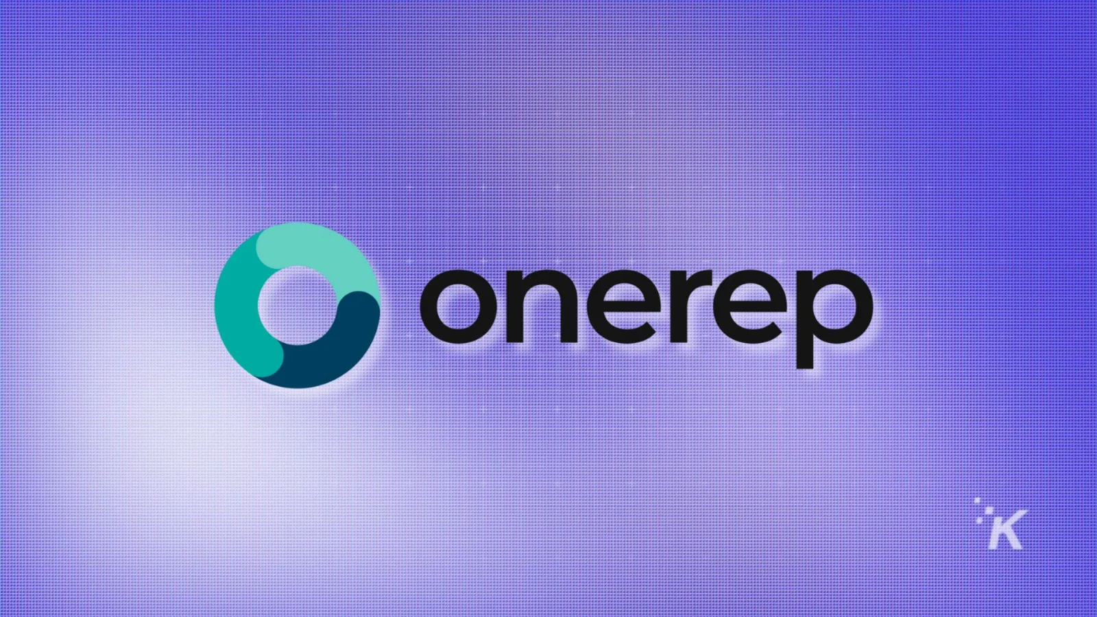 Onerep logo on purple background, digital graphic representing technology company, modern design for tech branding and innovation.