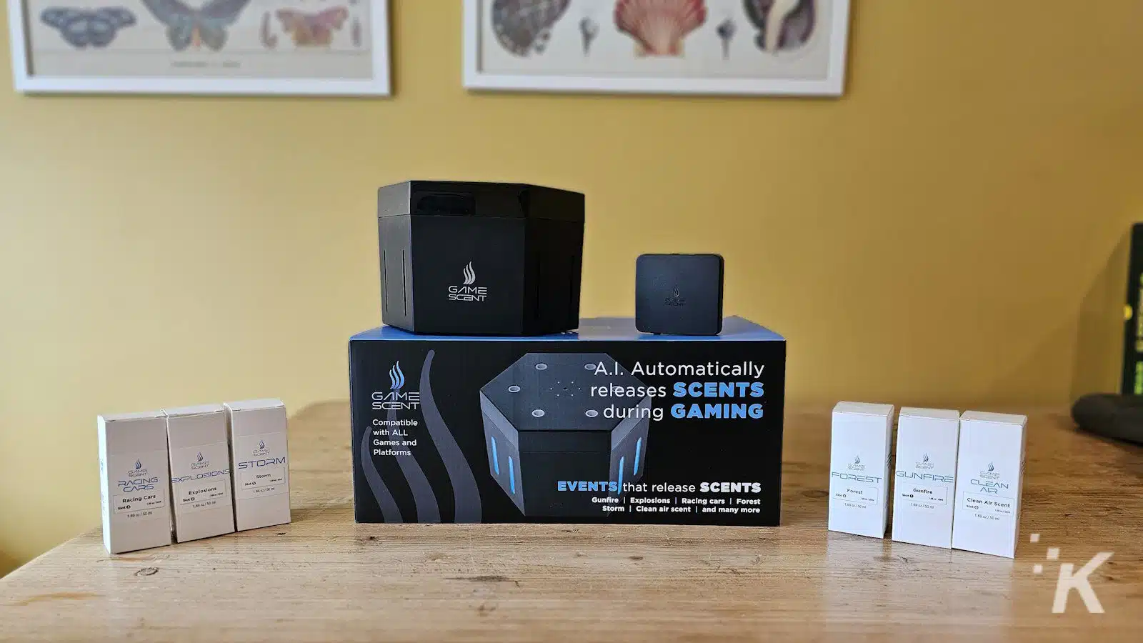 gamescent box and packaging with scents