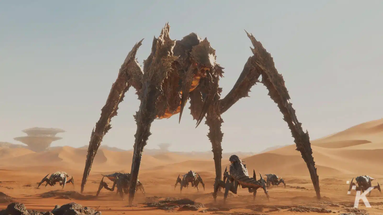 PS5 Exclusives - Helldivers 2 bugs and giant bug on sand