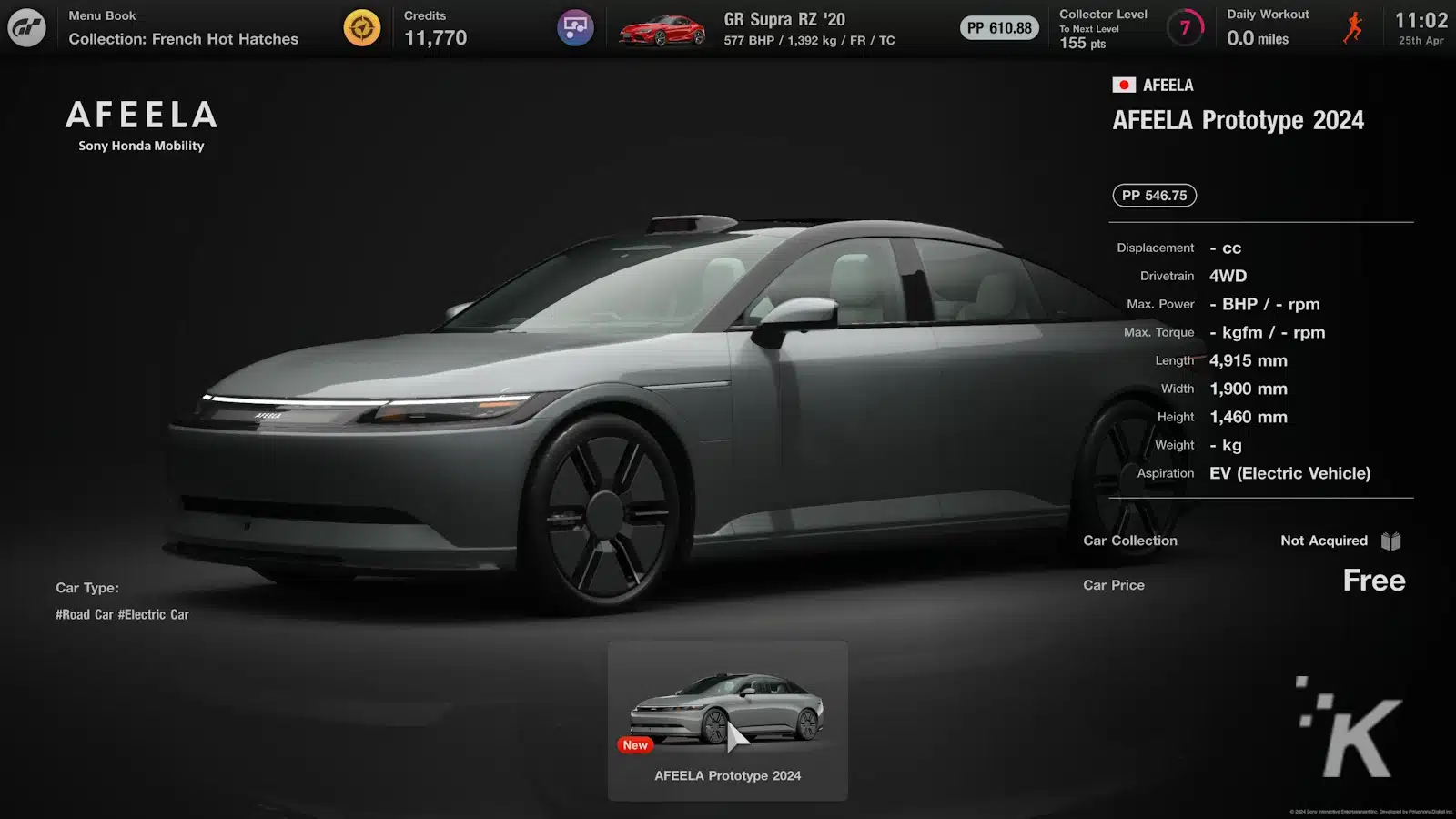 sony afeela prototype in gt7