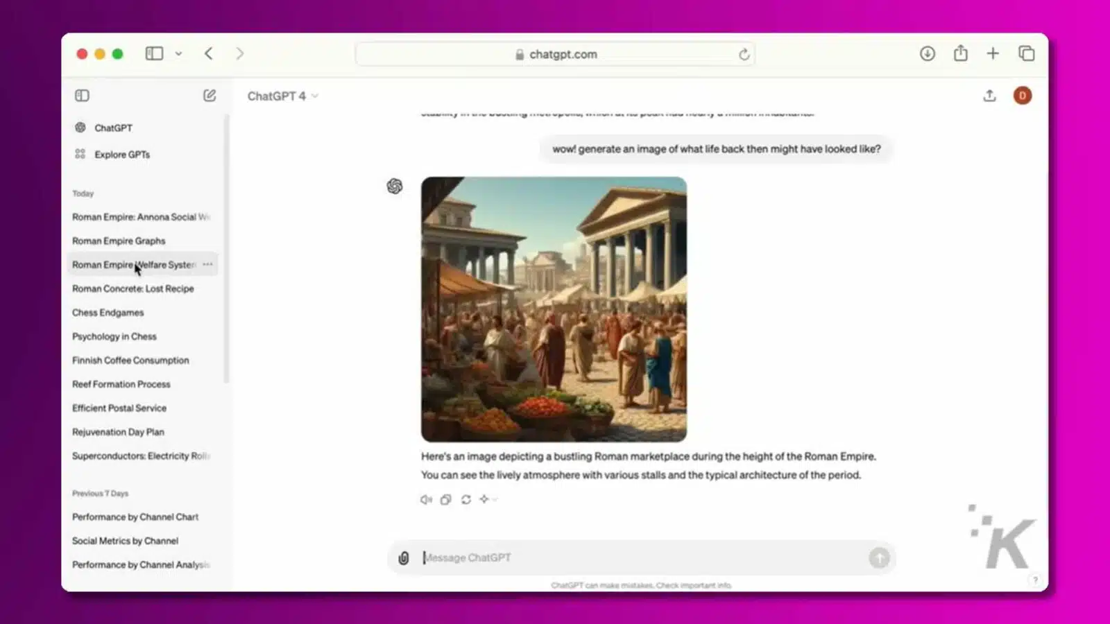 Roman marketplace bustling with activity and architecture.