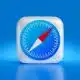 3D compass icon on vivid blue background