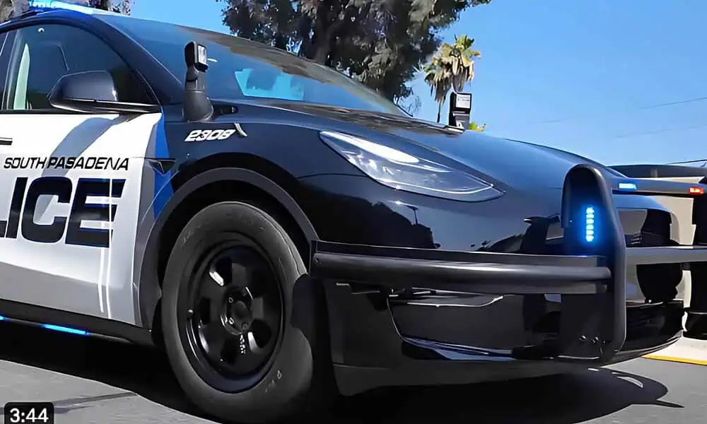 South Pasadena police car front view.