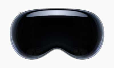 Futuristic VR headset with sleek black design