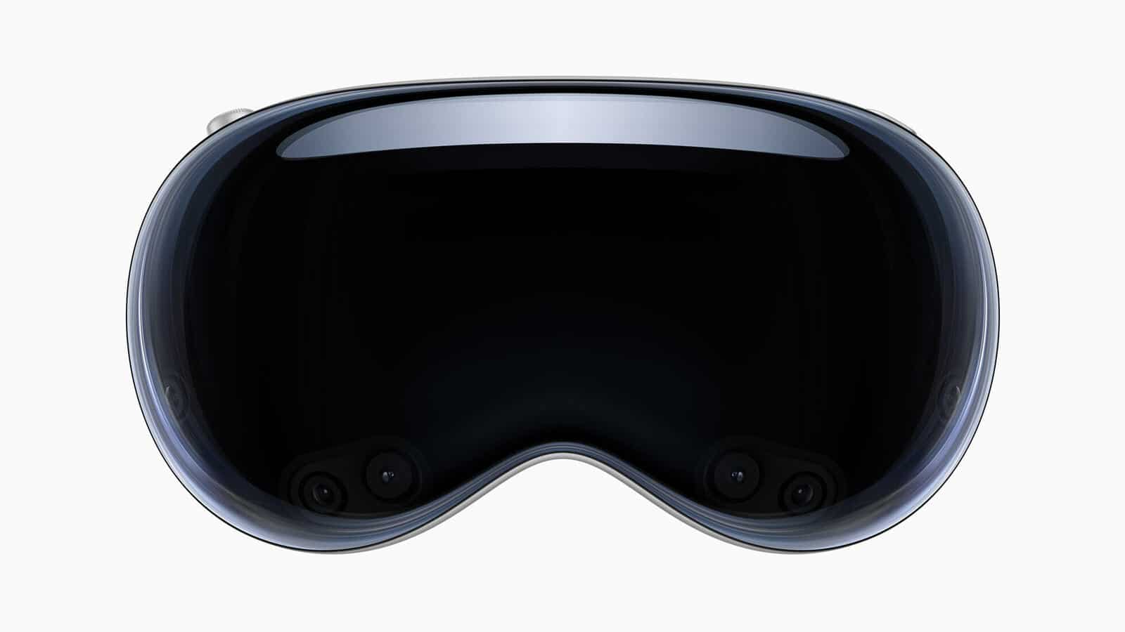 Futuristic VR headset with sleek black design