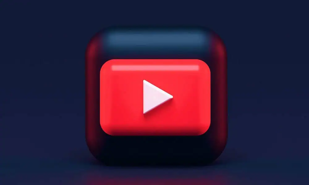 3D YouTube logo with play button