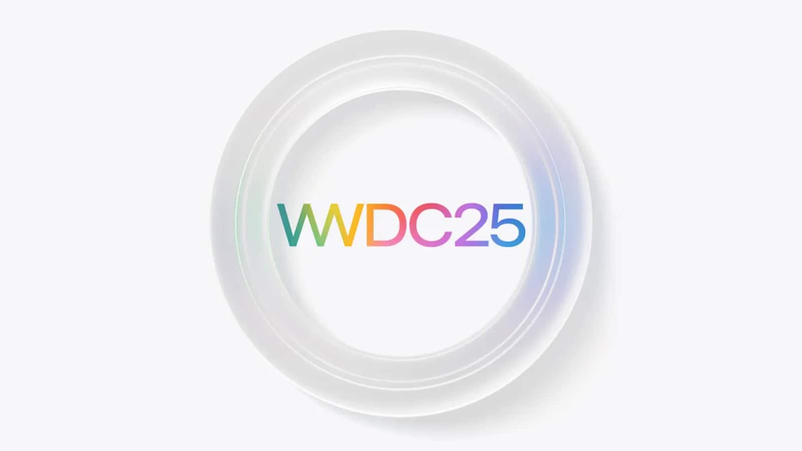 WWDC25 logo with rainbow colors.