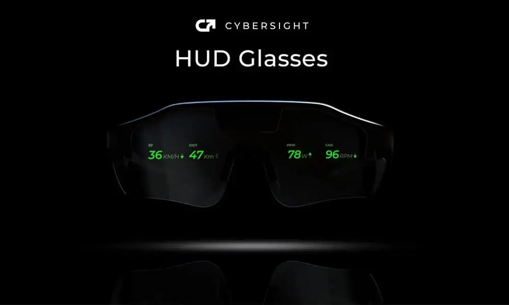 Cybersight HUD glasses with digital display features.