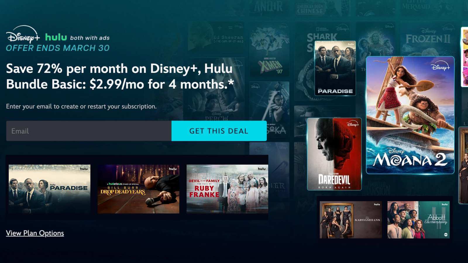 Disney+ Hulu bundle offer with movies and subscriptions.