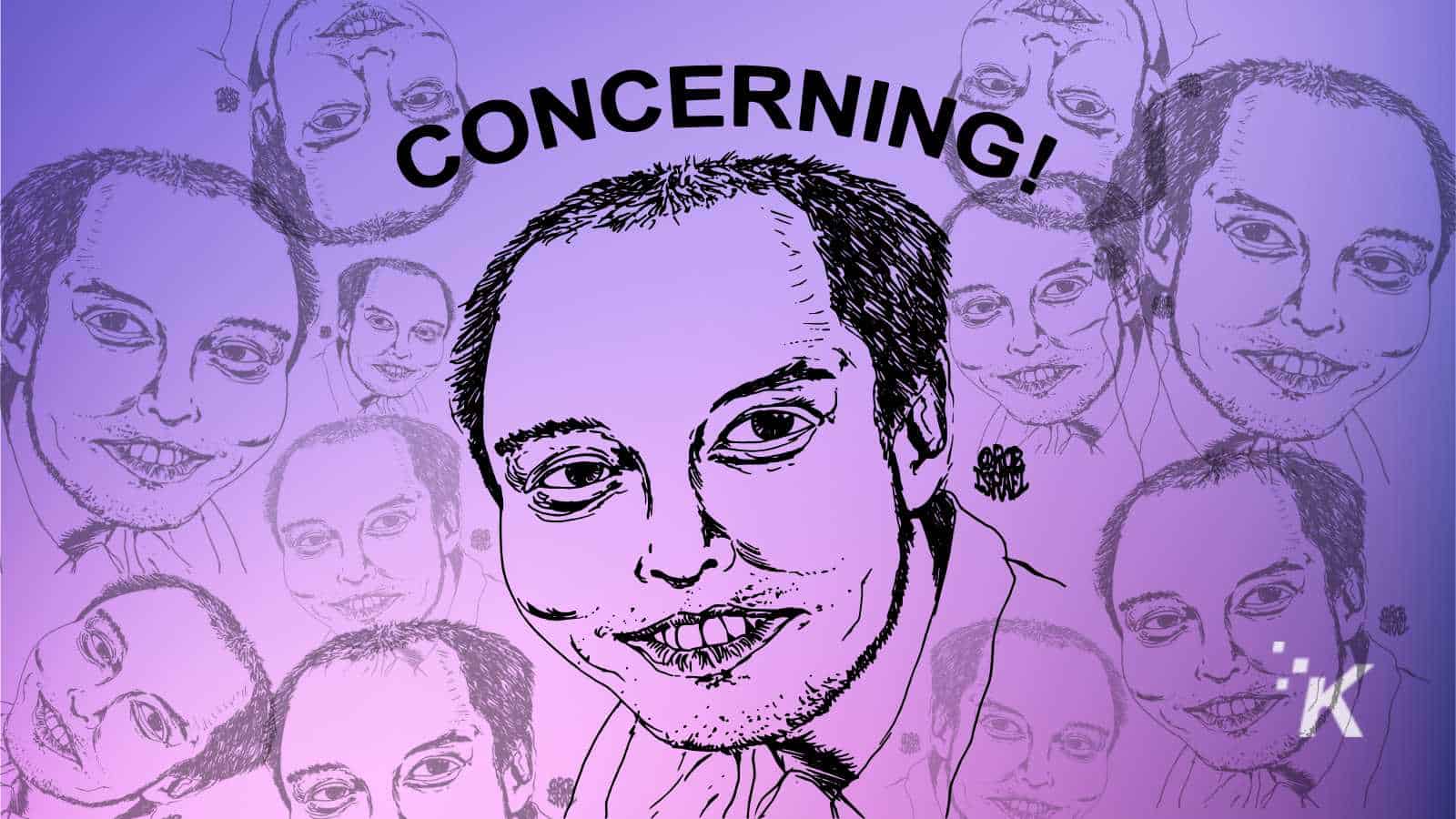 Multiple cartoon faces with 'Concerning' caption.