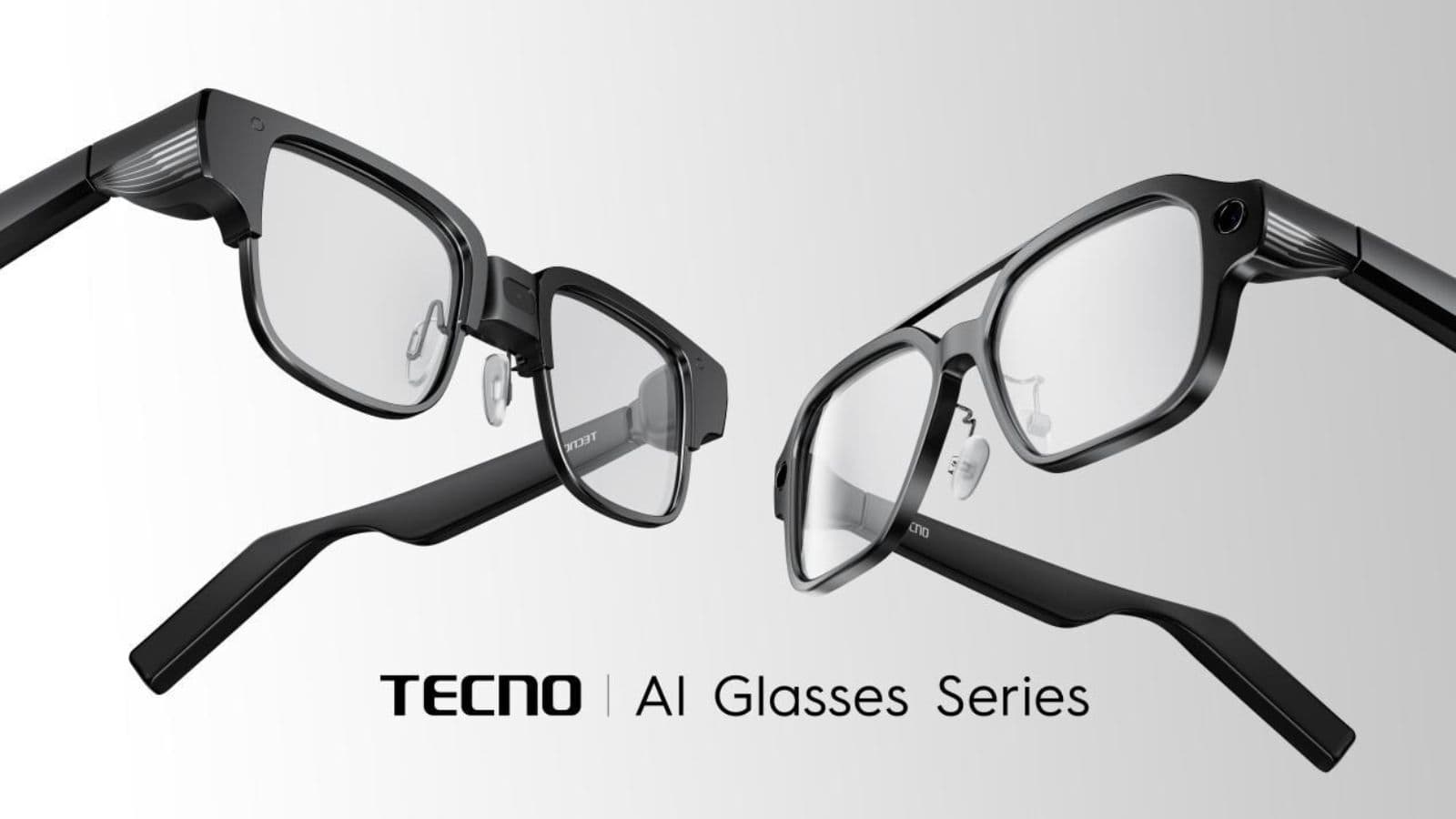 TECNO AI glasses series displaying sleek design.