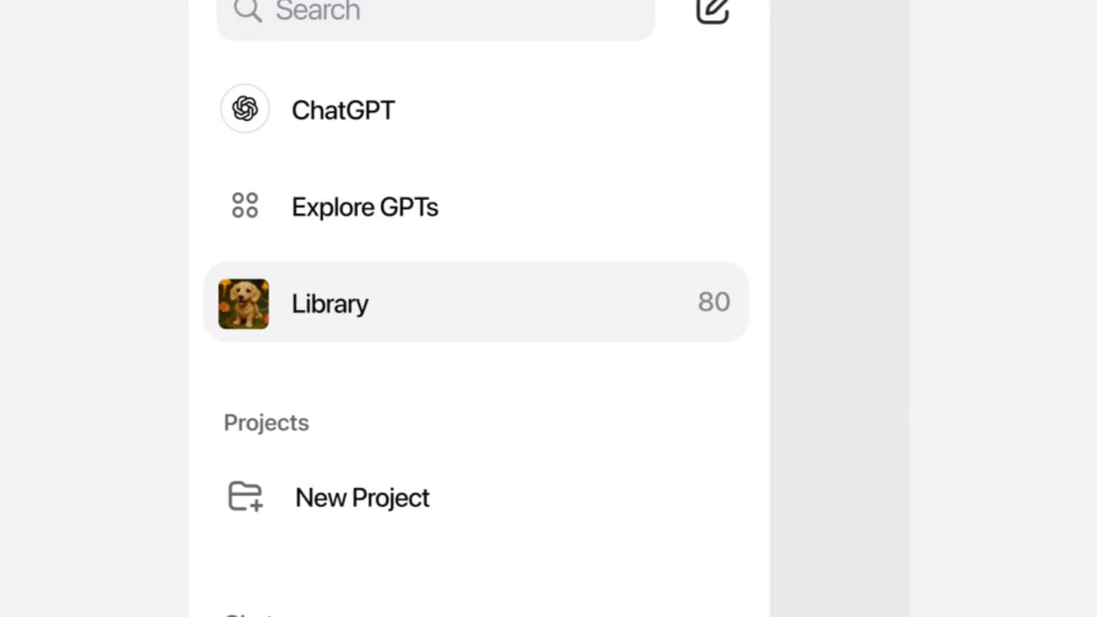 Menu with options: ChatGPT, Explore GPTs, Library