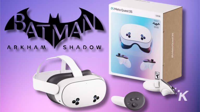 Batman Arkham Shadow on Meta Quest 3 box.