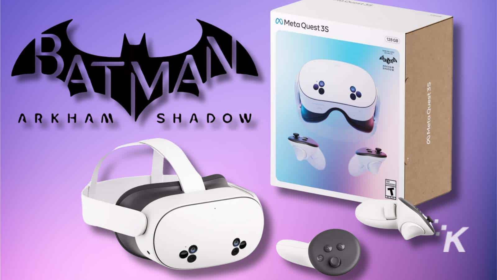 Batman Arkham Shadow on Meta Quest 3 box.