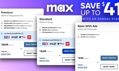 Max streaming plans with pricing and features.