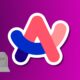 Colorful abstract logo with a tombstone.
