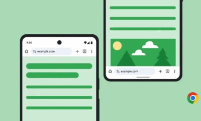 Mobile browser screens with example.com open.