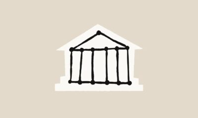 Simple drawing of a temple building.