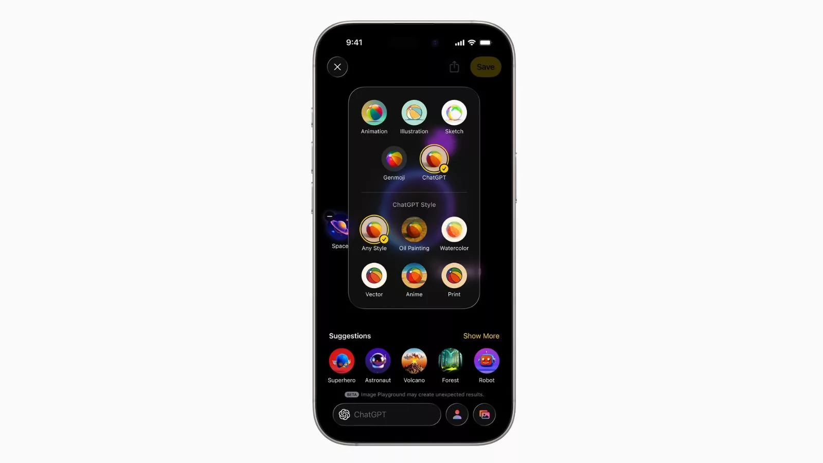 iPhone screen displaying app icon styles.