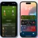 Sports scores on two smartphone screens