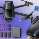 Ruko drone with accessories, remote, and carrying case.