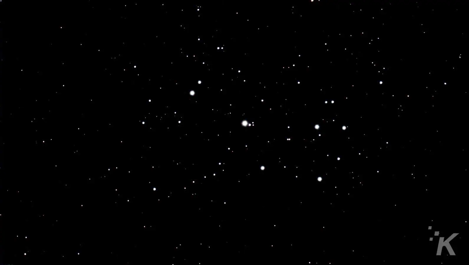 Starry night sky with numerous bright stars