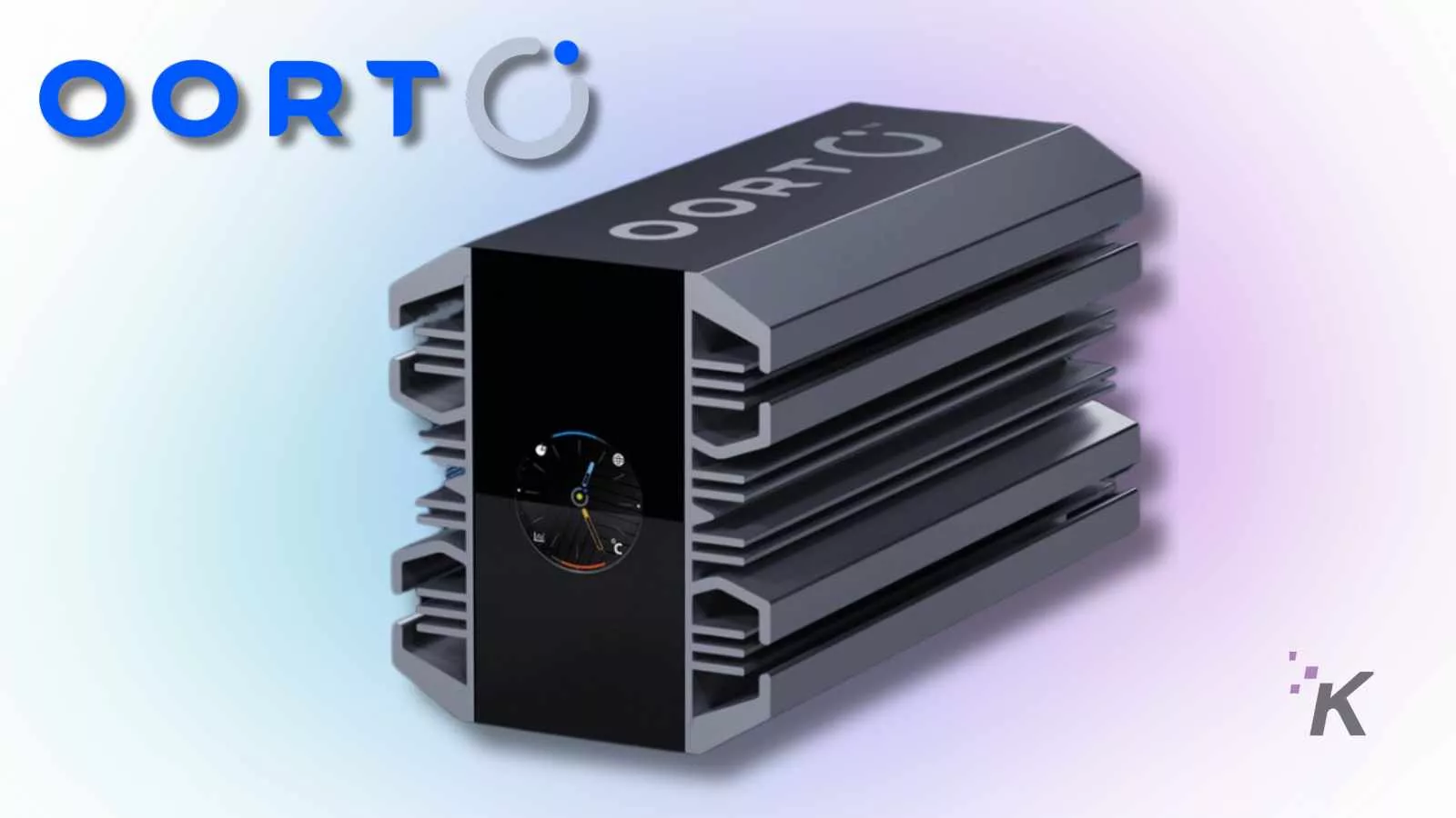 OORT device with temperature control display