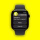 Smartwatch shows Snapchat message notification.