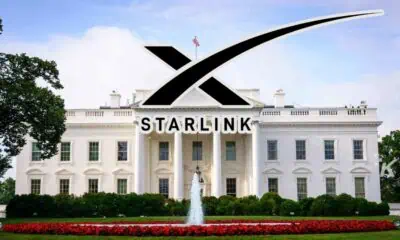 Starlink logo over White House
