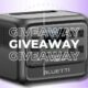Bluetti power station giveaway with purple background.