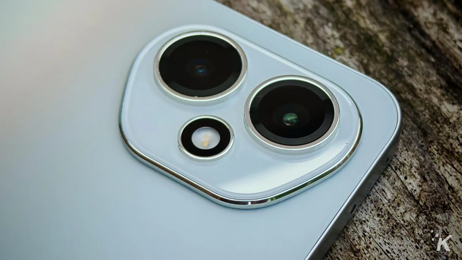 Close-up of smartphone camera lenses