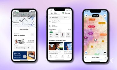 Uber app interface showing rides, maps, suggestions