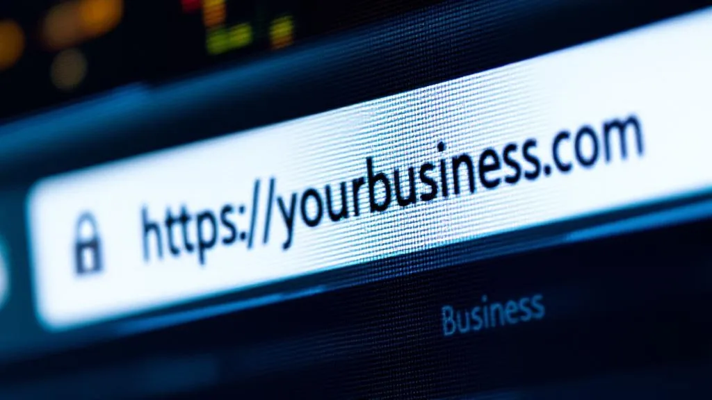 Close-up of web browser address bar.