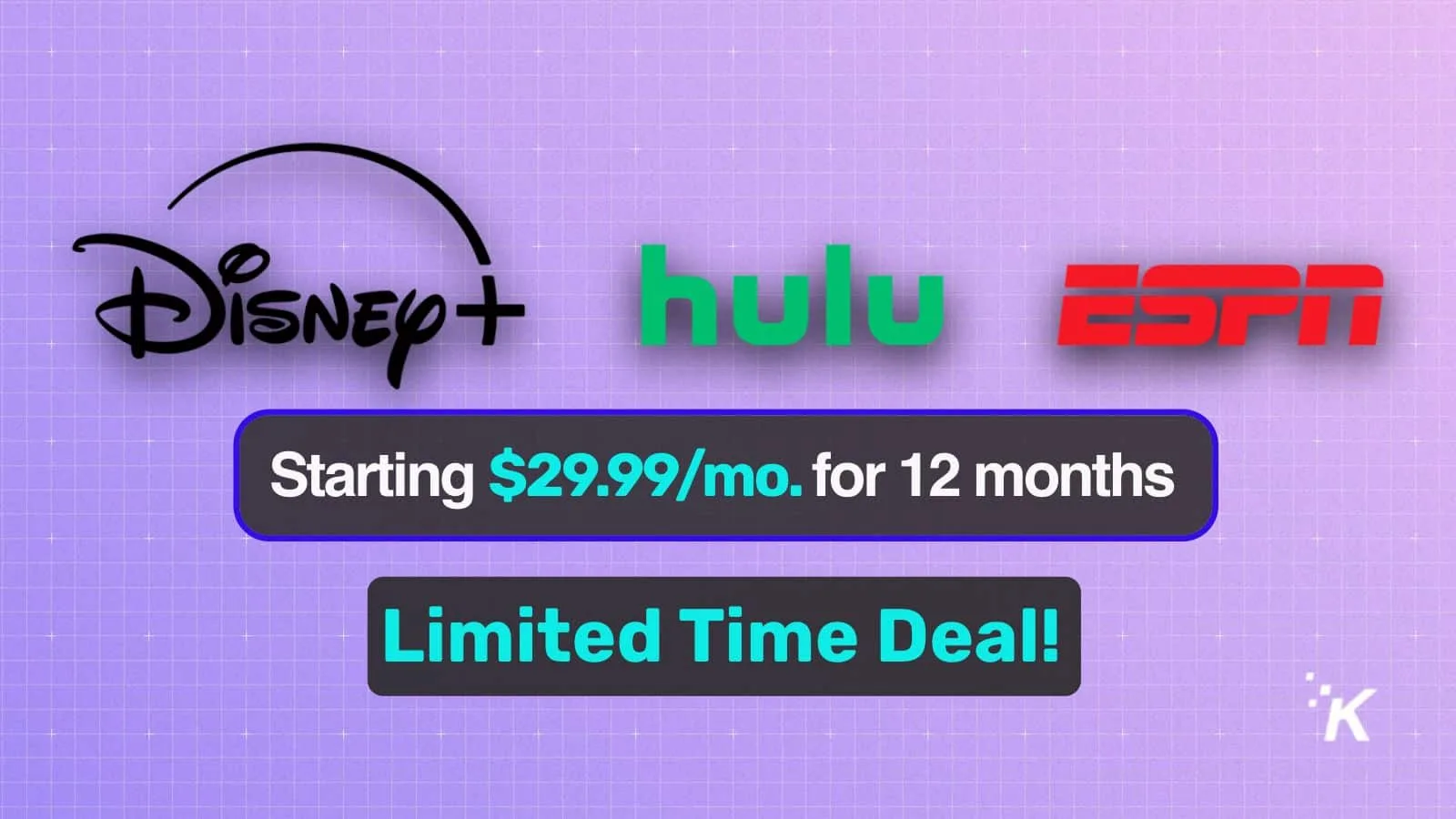 Disney+, Hulu, ESPN subscription offer, $29.99/mo