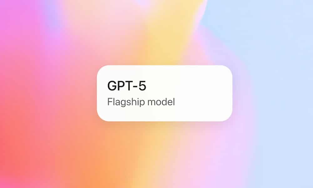 GPT-5 flagship model on colorful background