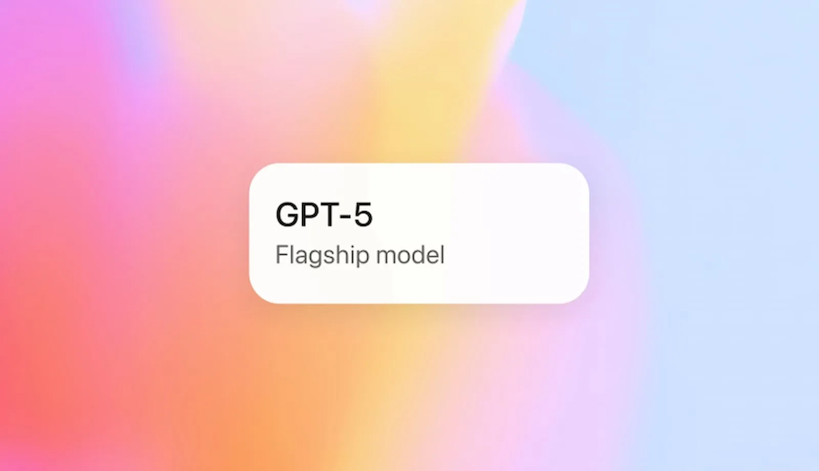 GPT-5 flagship model on colorful background