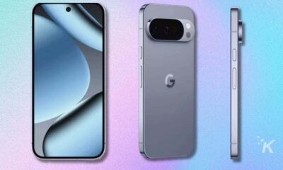 Three views of a new smartphone design