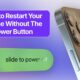 Restart iPhone without power button guide.