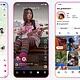 Phone displays map, social media, and profile.