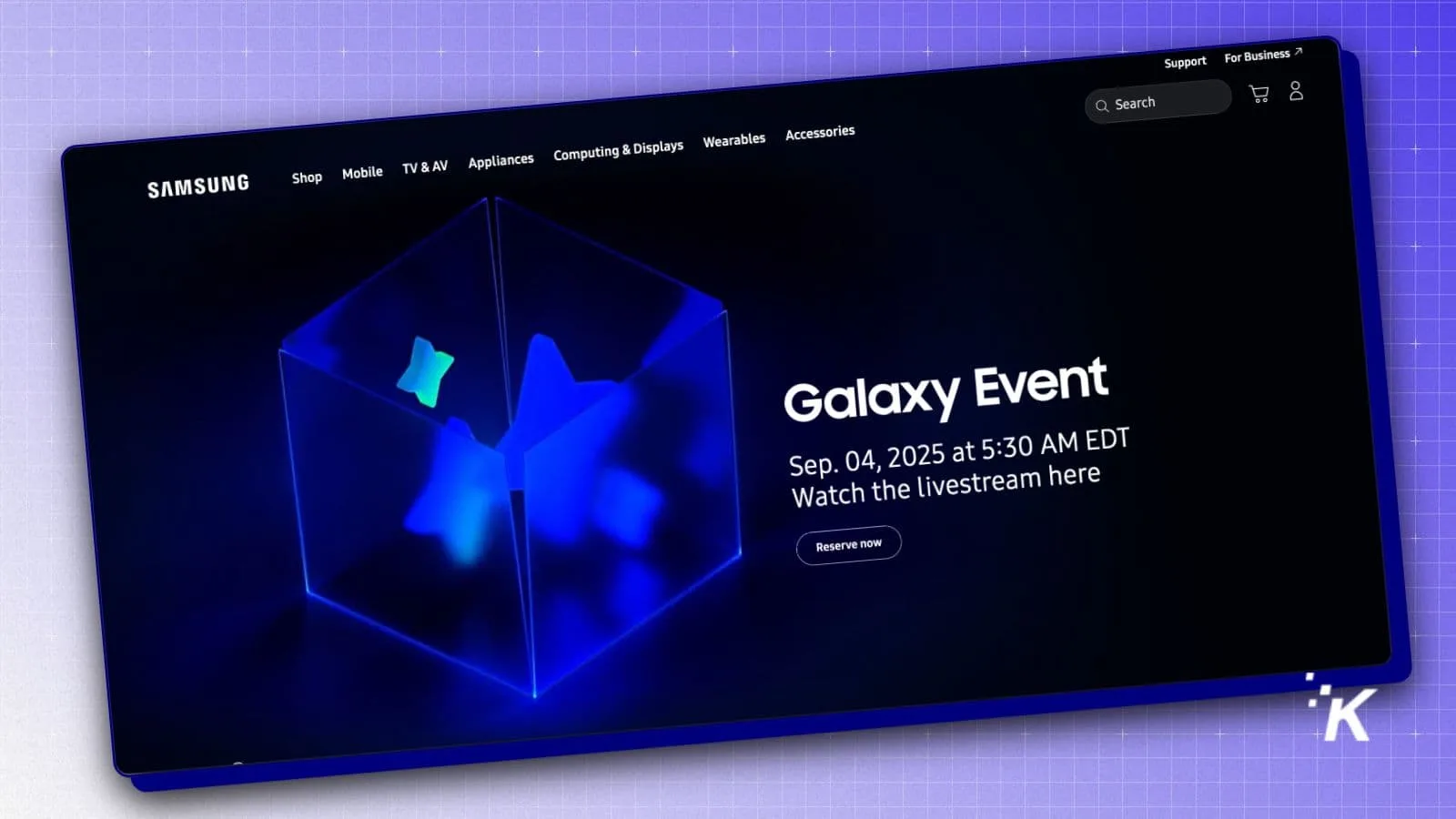 Samsung Galaxy Event livestream details for 2025