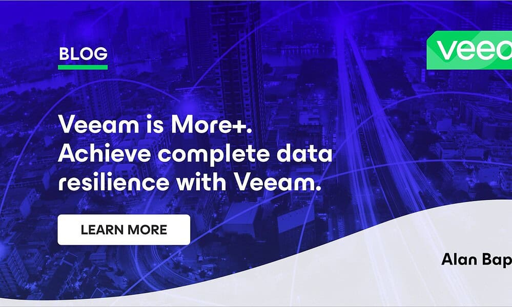 Veeam promotes data resilience and security solutions.