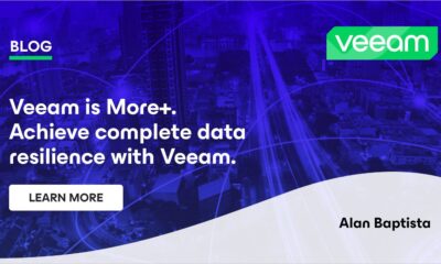 Veeam promotes data resilience and security solutions.