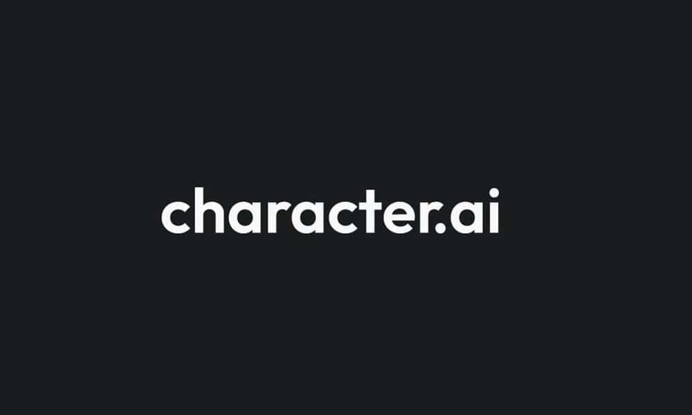 Character.ai logo on dark background
