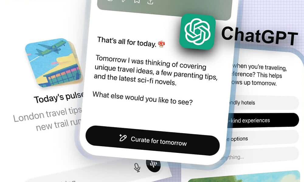 AI-powered ChatGPT interface on a mobile device showcasing virtual travel ideas and AI-generated content for tech enthusiasts.