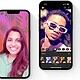 3D animated emoji creation and photo editing on iPhone smartphones showcasing customizable avatars and filters for social media sharing.