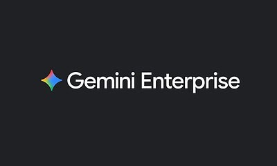 Gemini Enterprise logo with colorful star icon on dark background, representing innovative technology solutions for businesses.